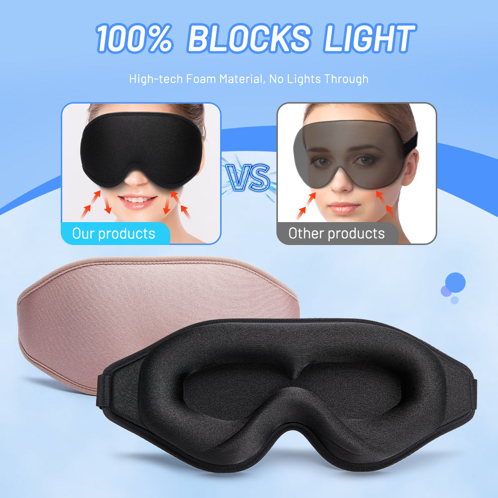 3D Natural Memory Foam Sleep Mask for Comfort Wear for Art Thou