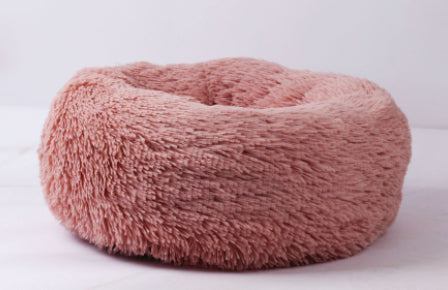 Round Plush Dog Bed for Small Dogs and Puppies Wear for Art Thou