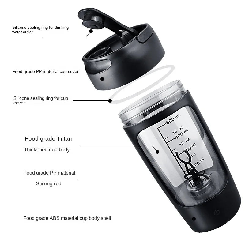 Electric Portable Whey Protein Shaker Bottle Wear for Art Thou