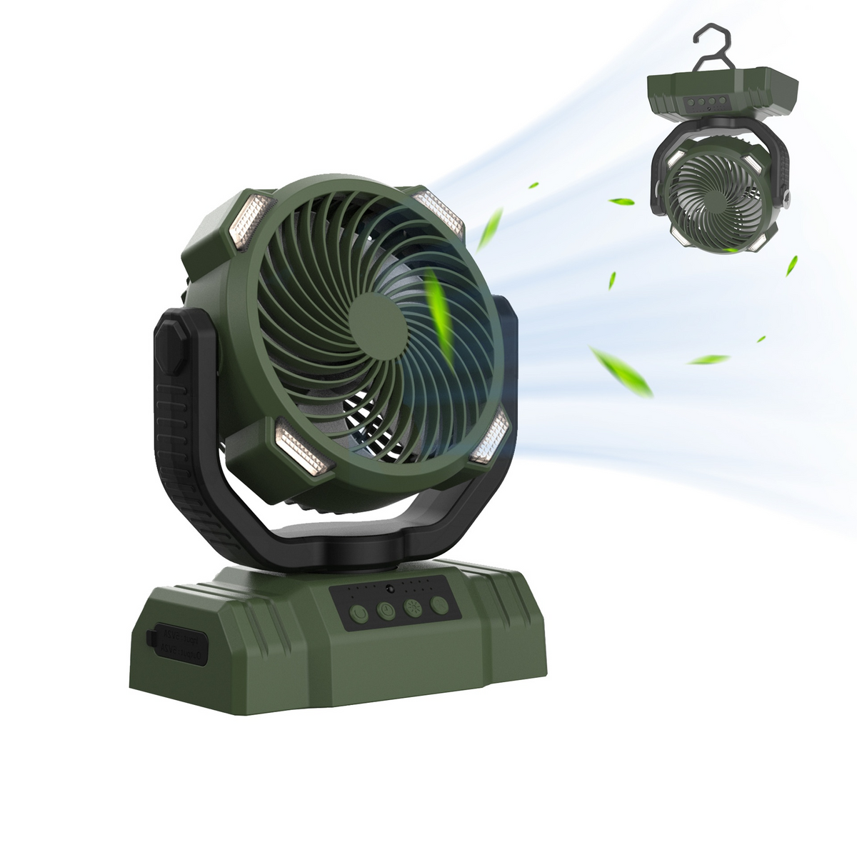 Outdoor Household Power Bank LED Light Camping Fan Wear for Art Thou