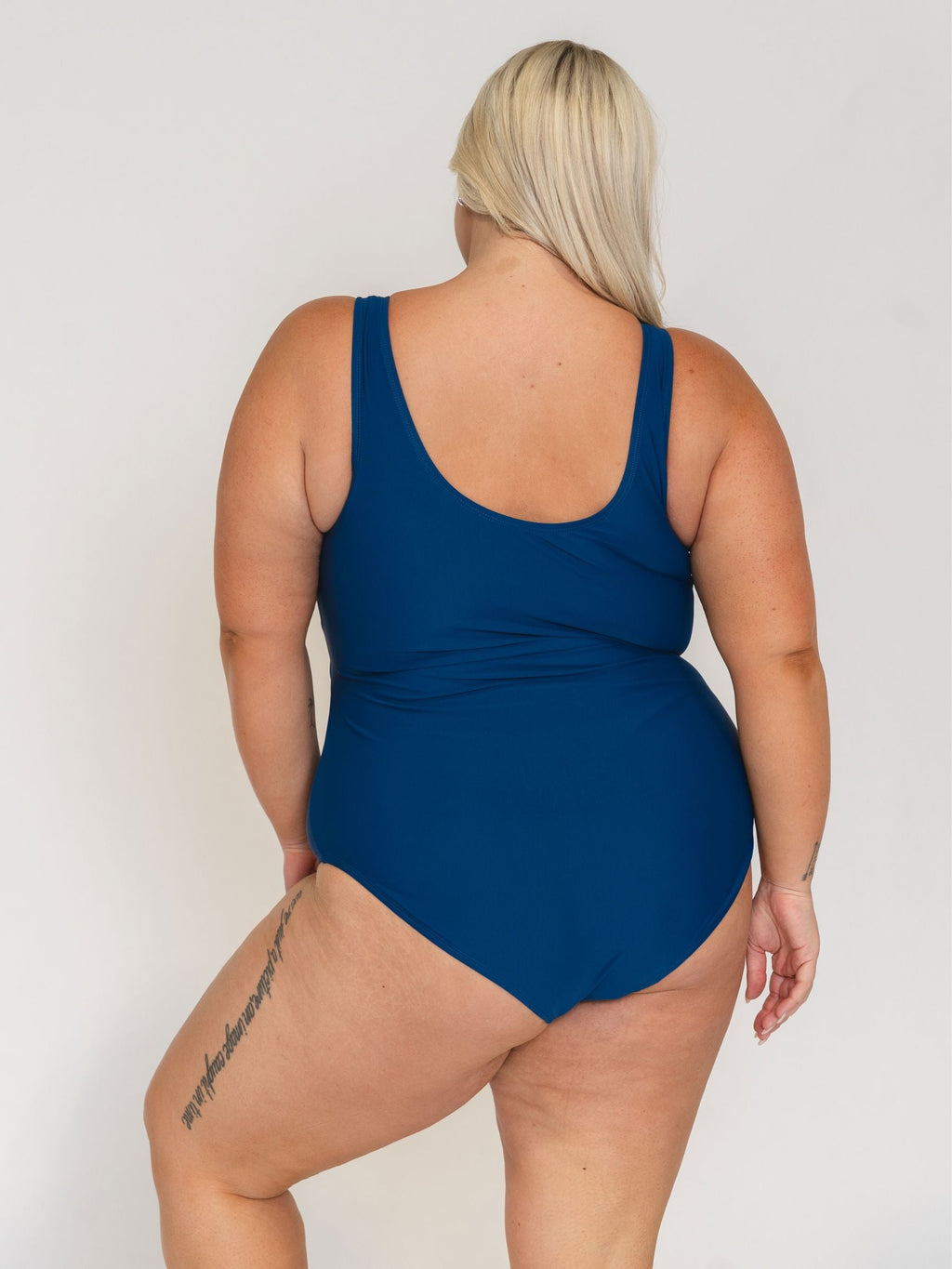 Navy Stripe Knotted One-Piece Lime Ricki