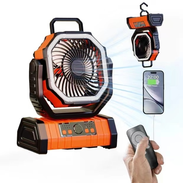 Outdoor Household Power Bank LED Light Camping Fan Wear for Art Thou