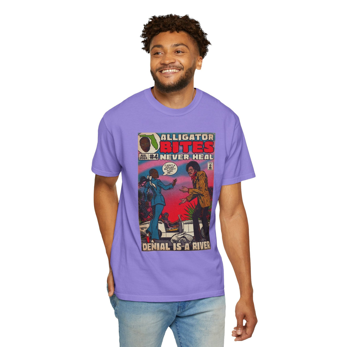 Denial is a River - Unisex Comfort Colors T-shirt Fine Art Of MK