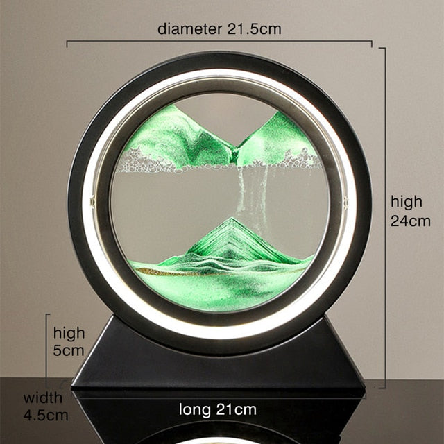 Moving Sand Art Landscape Table Lamp Wear for Art Thou