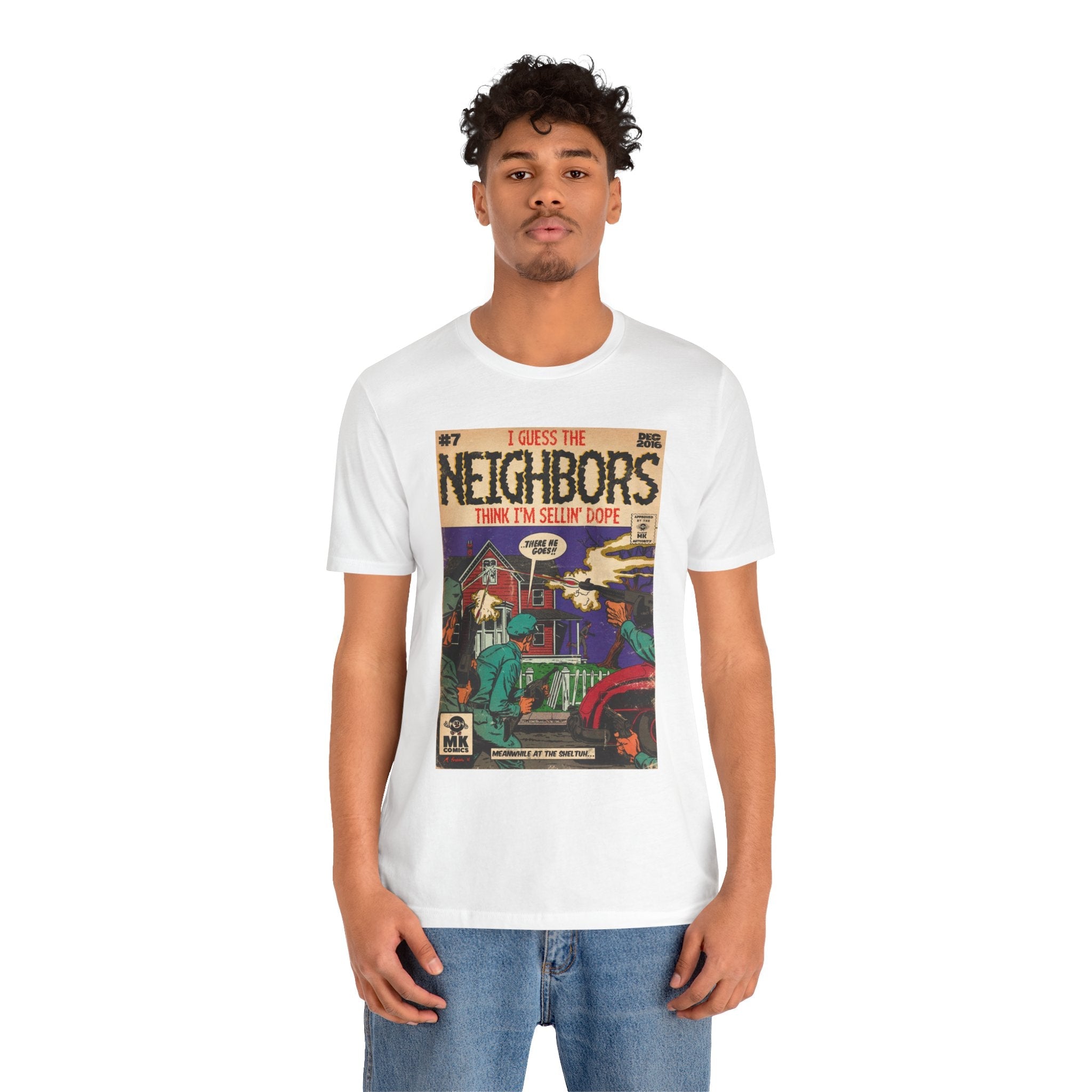 Neighbors - Unisex Jersey Short Sleeve Tee Fine Art Of MK