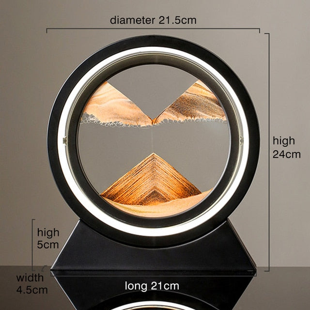 Moving Sand Art Landscape Table Lamp Wear for Art Thou
