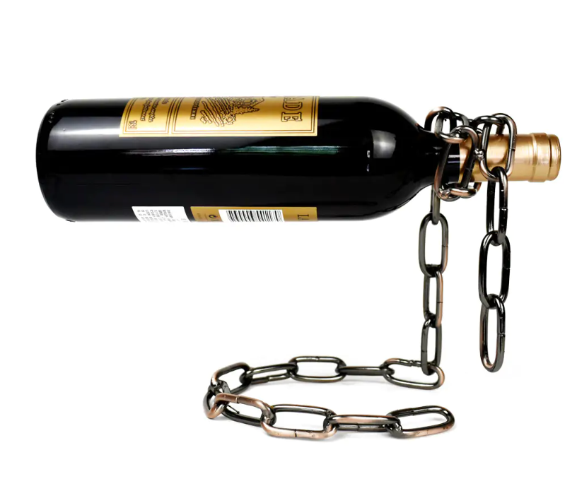 Magic Iron Chain Wine Bottle Holder Wear for Art Thou