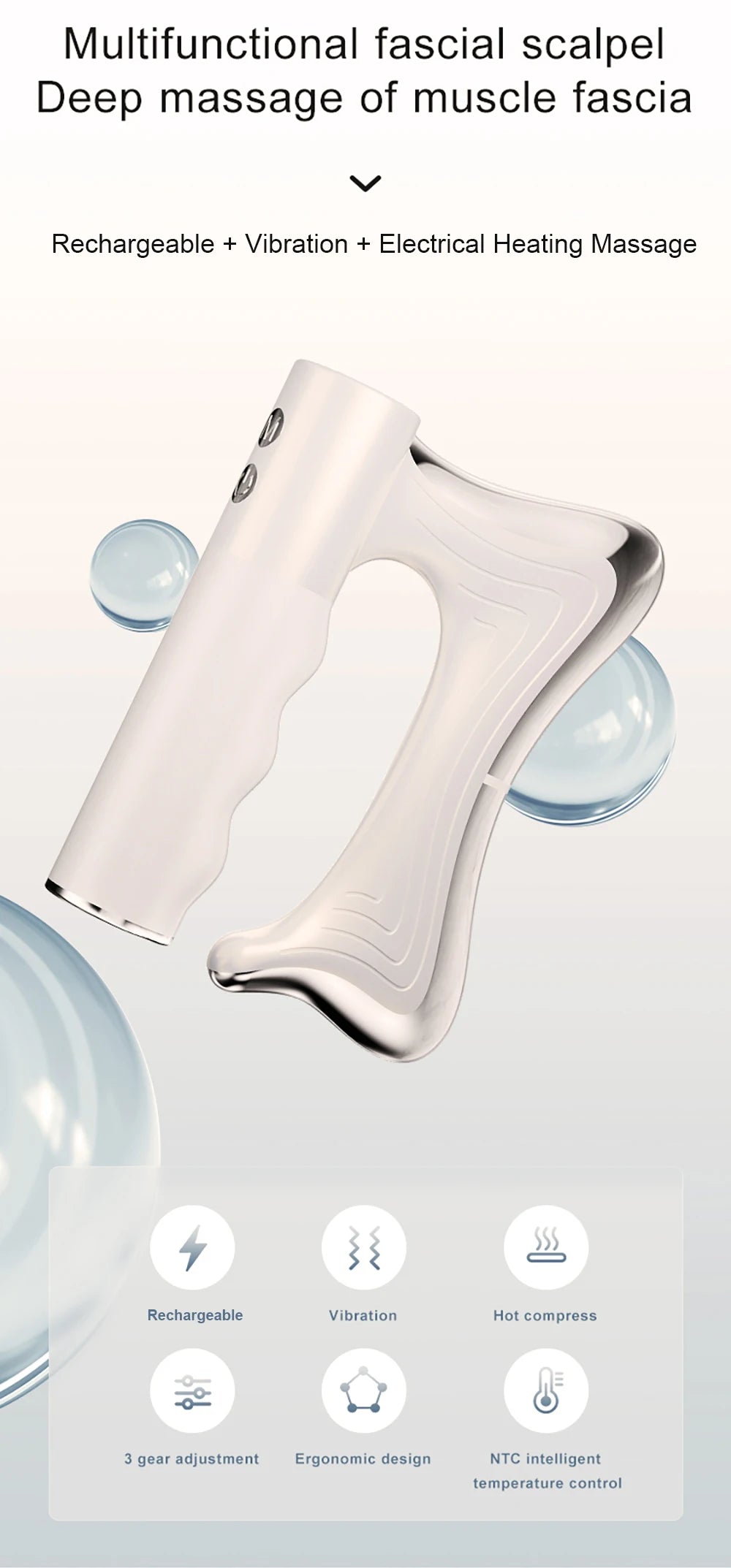 Electric Deep Tissue Massage Blade – Heated Fascia Relaxation Tool Wear for Art Thou