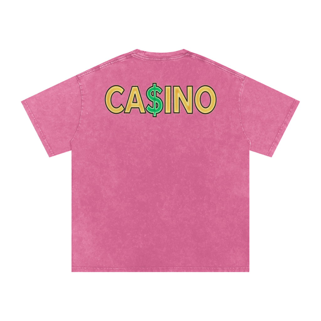Casino - Snow Washed Oversized Cotton T-Shirt Fine Art Of MK