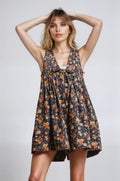 Vintage Bloom Denim Romper Fitkitty Culture Athleisure Wear, Yoga Wear & Women's Clothing