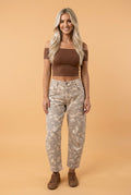 Leopard Colorblock Top & Wide Leg Pants Set Pretty Bash