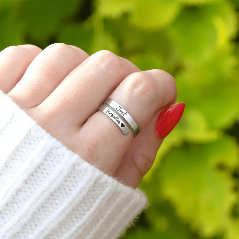 Silver Spiral Heart Ring Wear for Art Thou