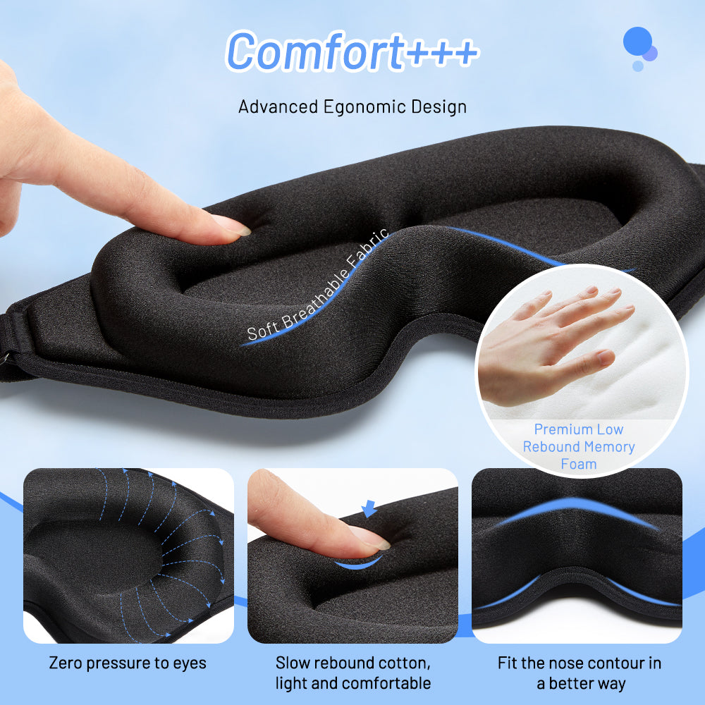3D Natural Memory Foam Sleep Mask for Comfort Wear for Art Thou