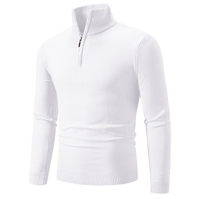 2023 Men's Plus Size Fleece Zip Mock Neck Sweater Wear for Art Thou