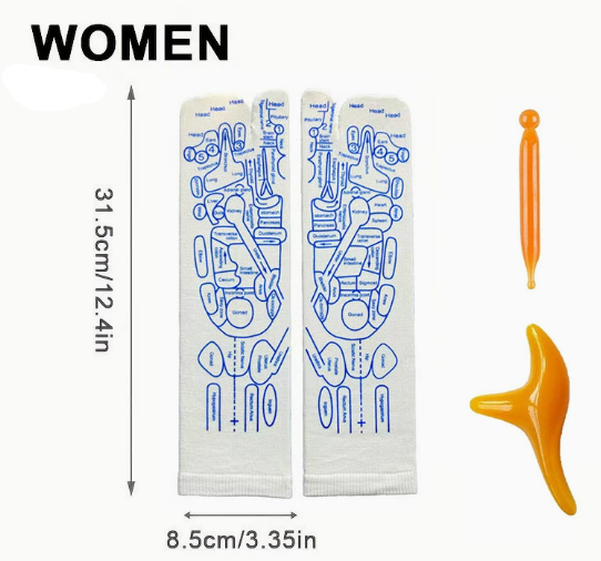 Reflexology Socks with Massage Tool (One Set) Wear for Art Thou
