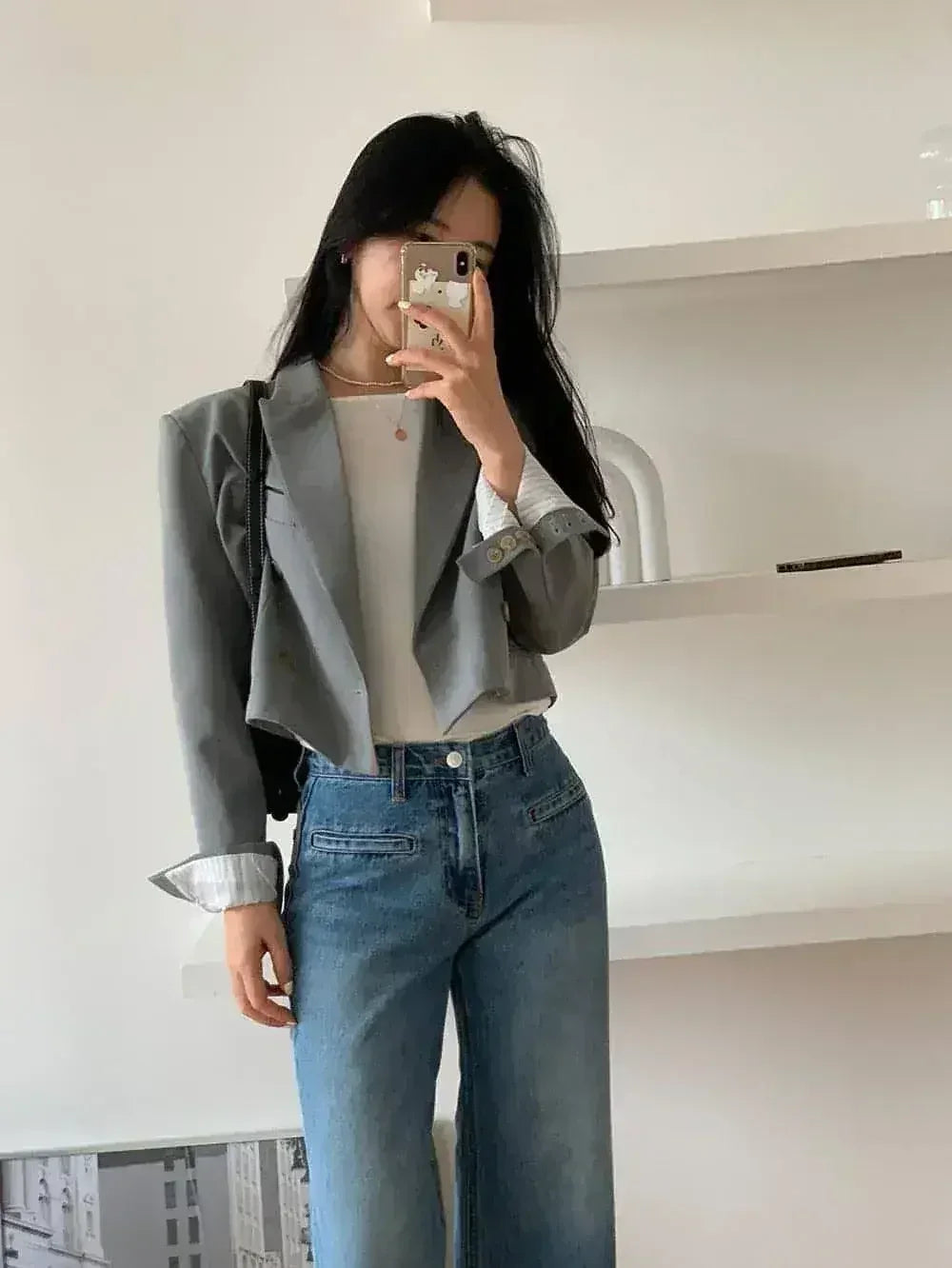 Retro High Waist Slimming Jeans Women Femstylo