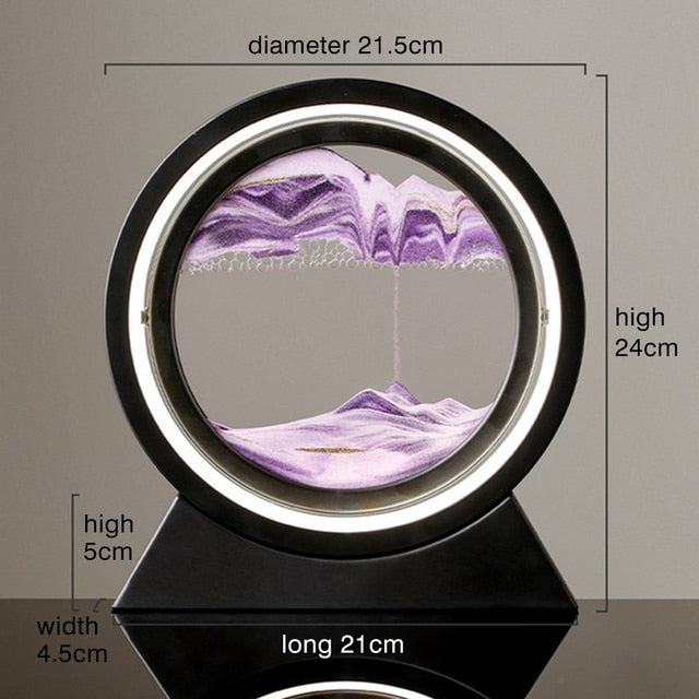 Moving Sand Art Landscape Table Lamp Wear for Art Thou