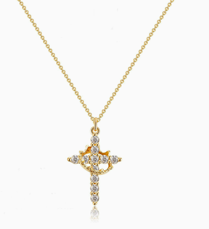 Crown Cross Necklace Wear for Art Thou
