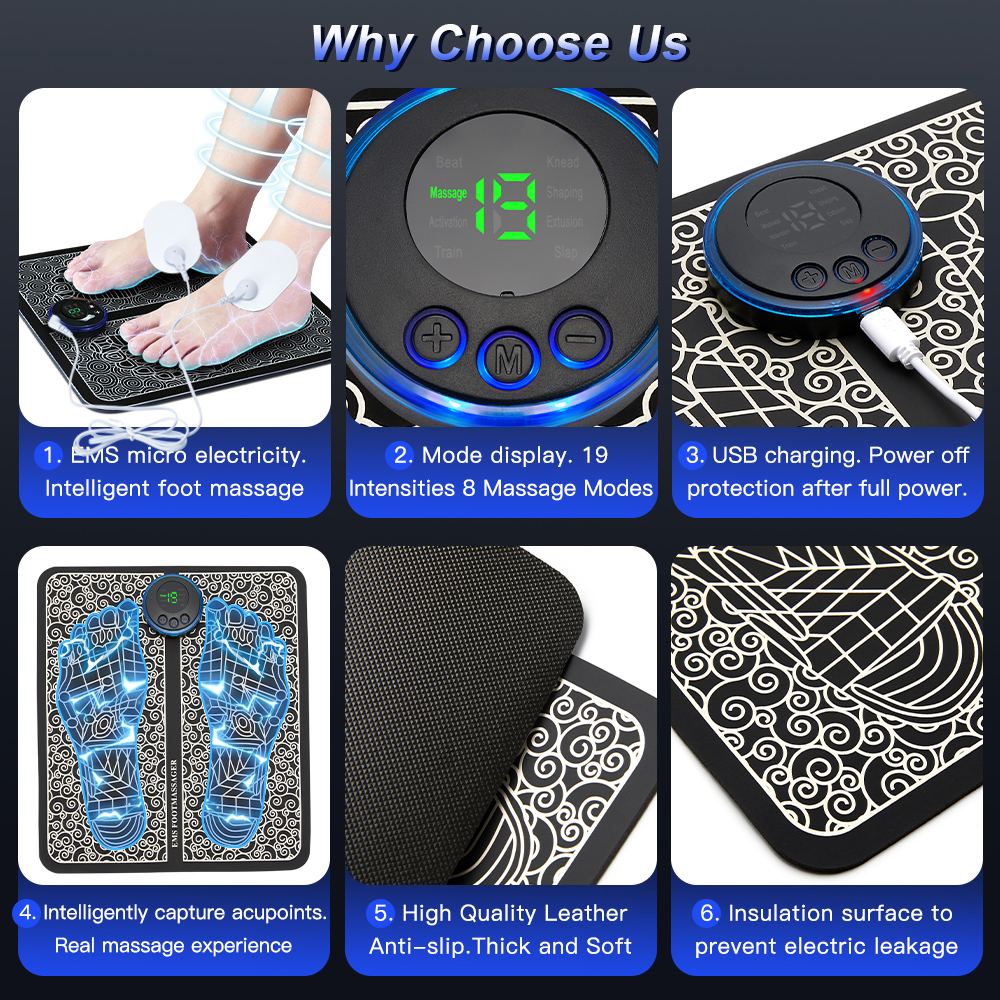 Rechargeable Foot Massage Pad Wear for Art Thou