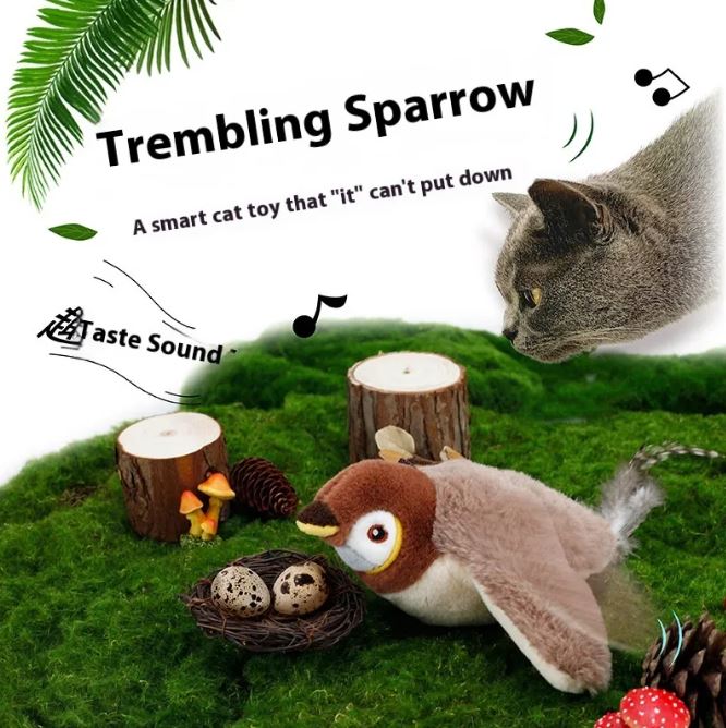 Flapping Bird Cat  Toy Wear for Art Thou