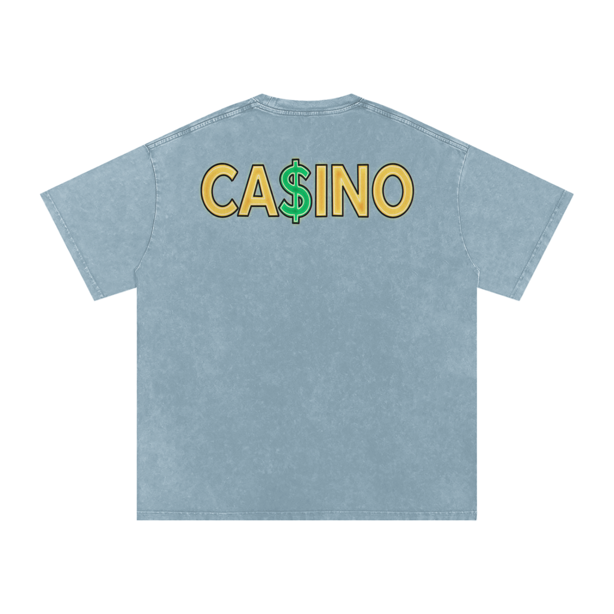 Casino - Snow Washed Oversized Cotton T-Shirt Fine Art Of MK