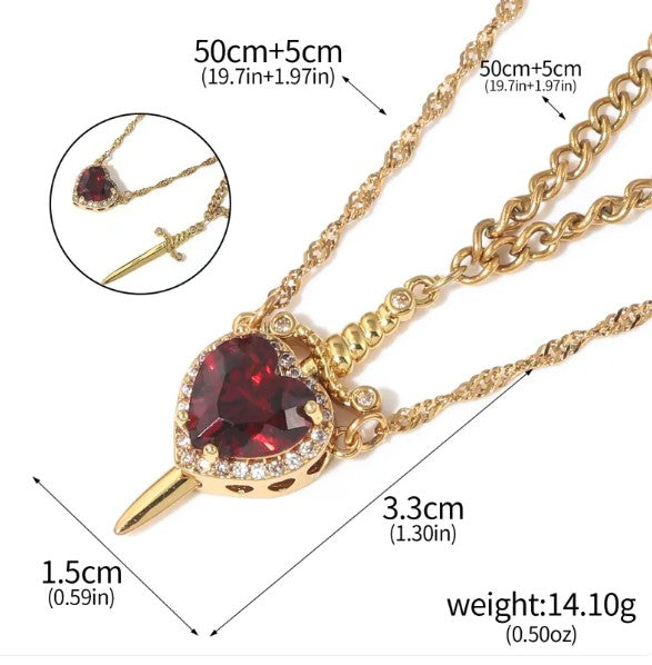 Love Dagger Necklace Wear for Art Thou