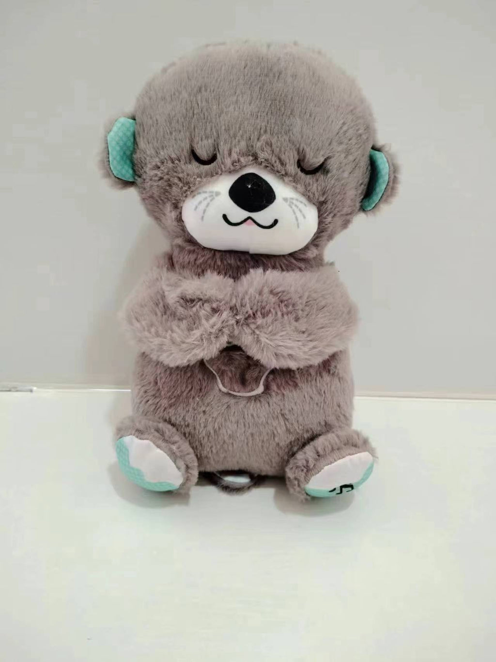 Sound Machine Soothe 'n Snuggle Otter Portable Plush Baby Toy with Sensory Details Music Lights & Rhythmic Breathing Motion Wear for Art Thou