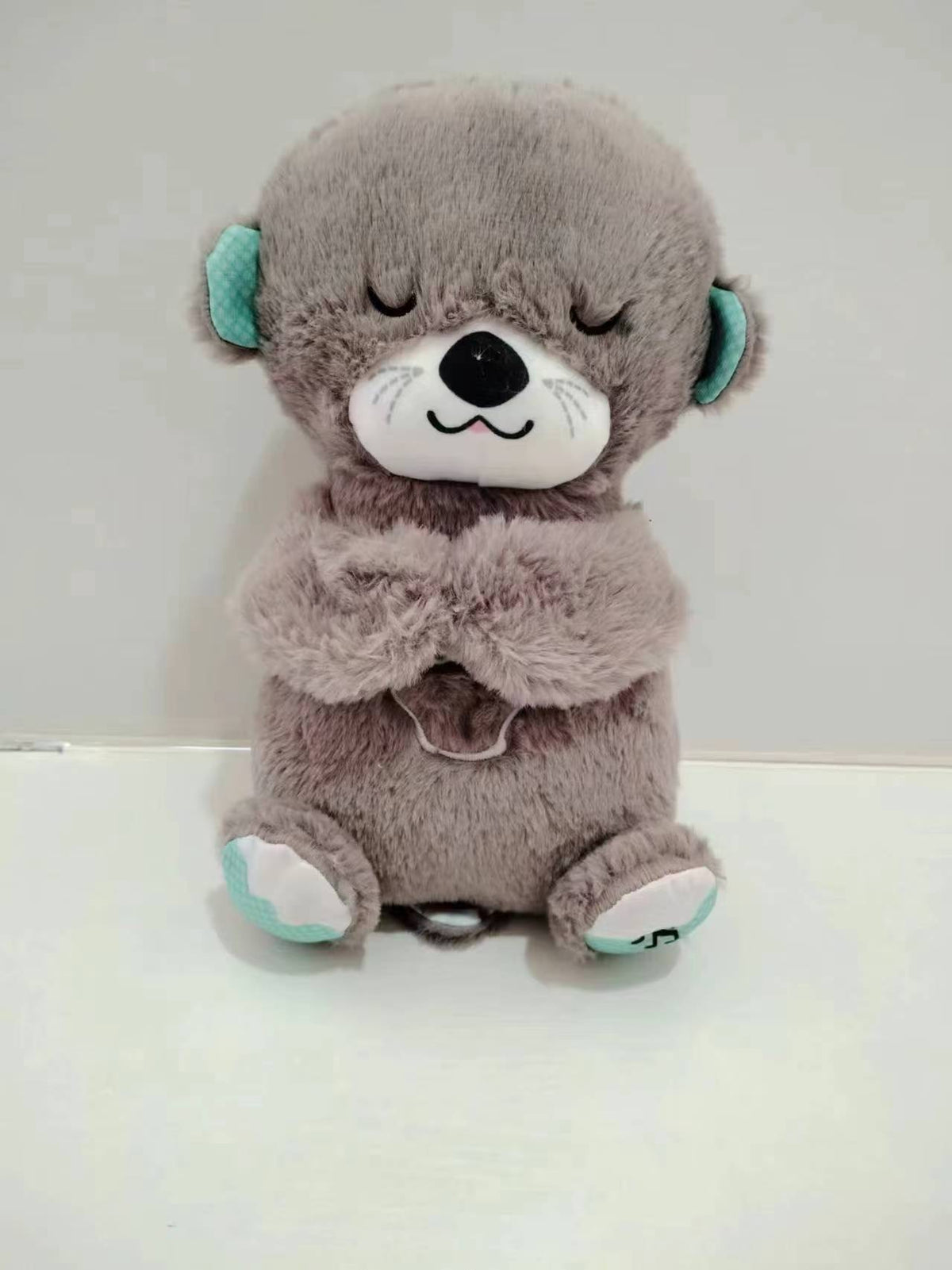 Sound Machine Soothe 'n Snuggle Otter Portable Plush Baby Toy with Sensory Details Music Lights & Rhythmic Breathing Motion Wear for Art Thou