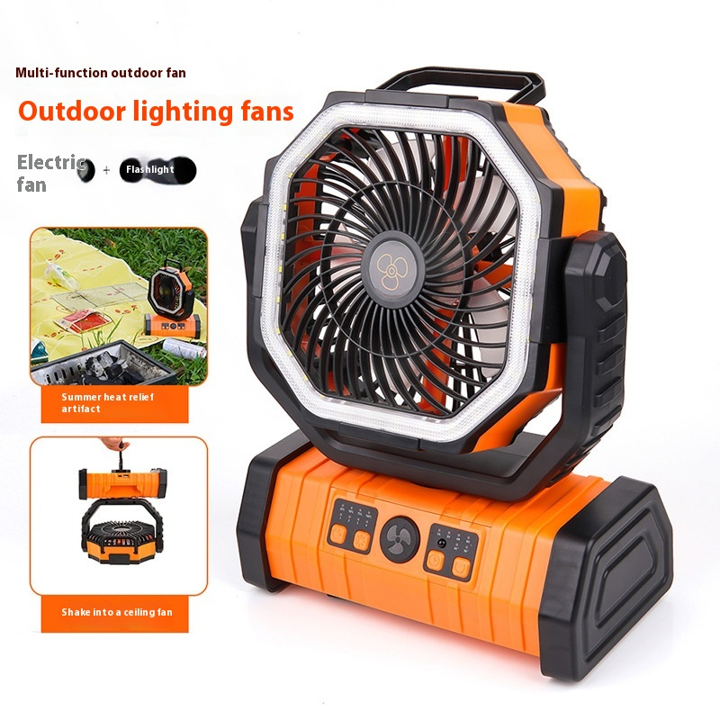 Outdoor Household Power Bank LED Light Camping Fan Wear for Art Thou