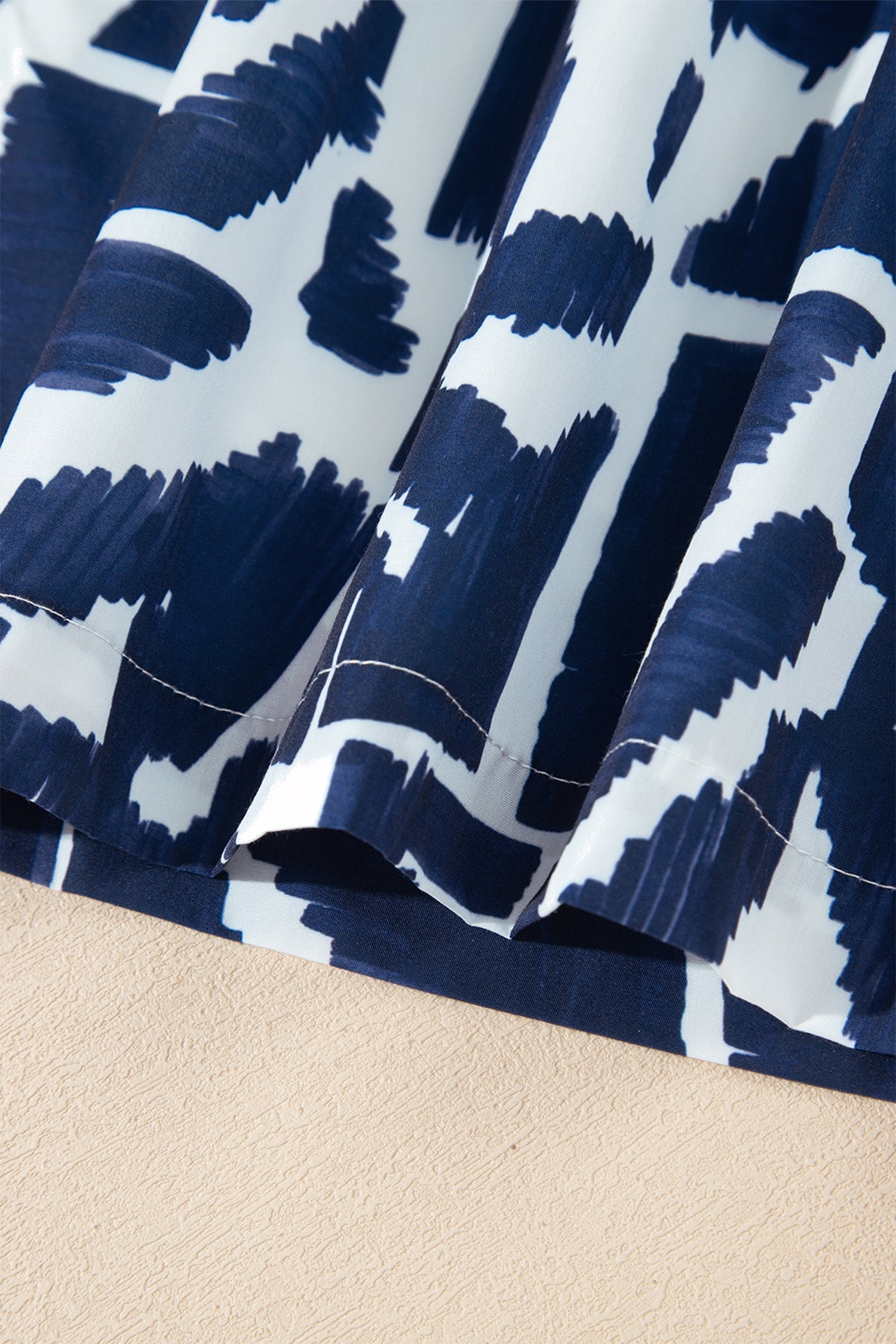 Abstract Geometric Zip Front Tie Waist Shift Dress Pretty Bash