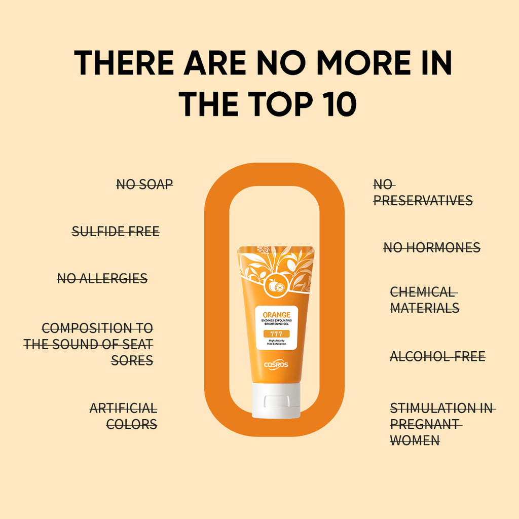 Orange Exfoliating Whitening Gel for Skin Care Wear for Art Thou