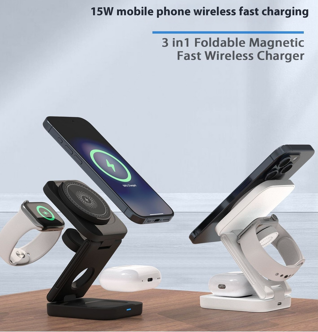 3 IN 1 FOLDABLE WIRELESS CHARGER Wear for Art Thou