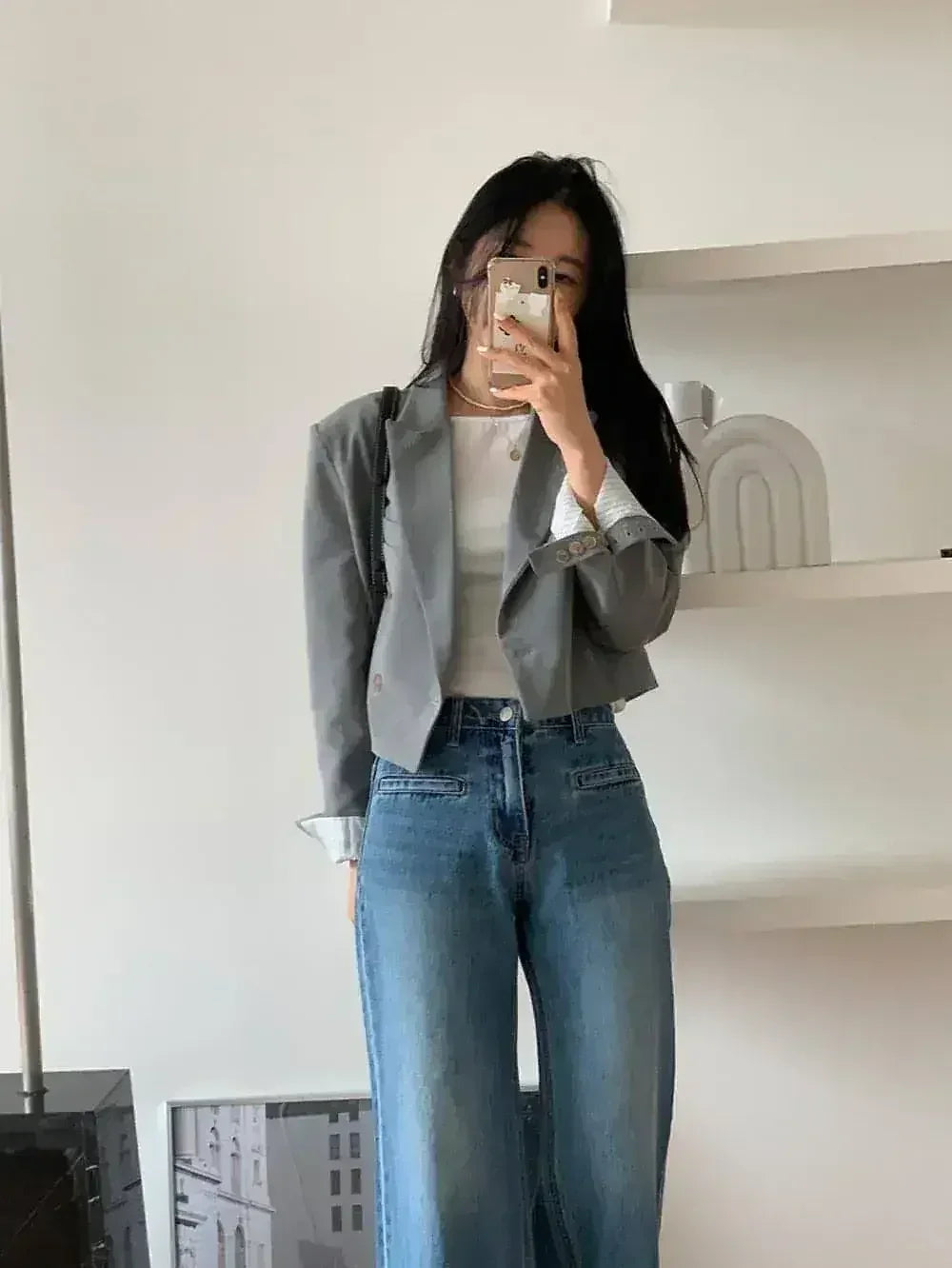 Retro High Waist Slimming Jeans Women Femstylo