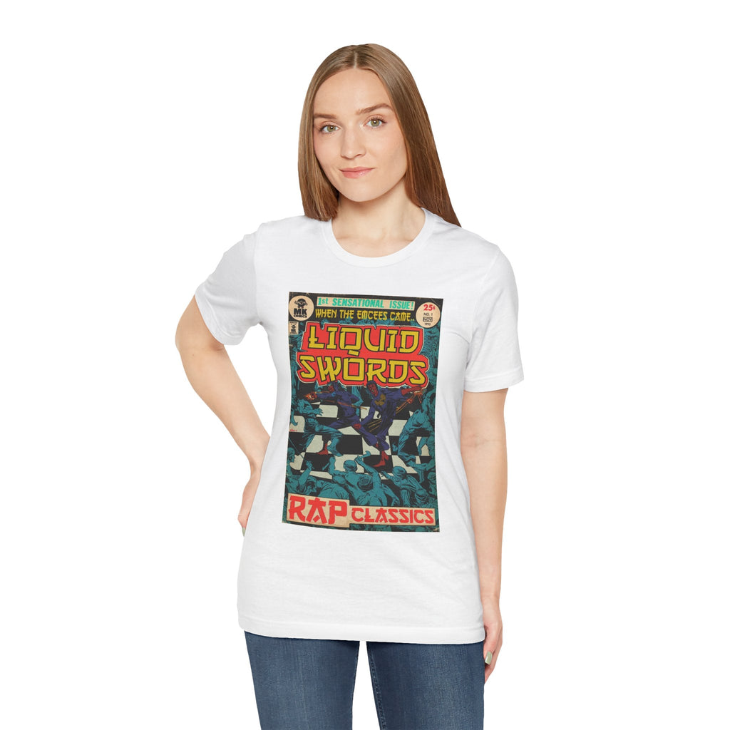 Liquid Swords - Unisex Jersey Short Sleeve Crew Neck T-Shirt - Hip Hop Graphic Tee Fine Art Of MK