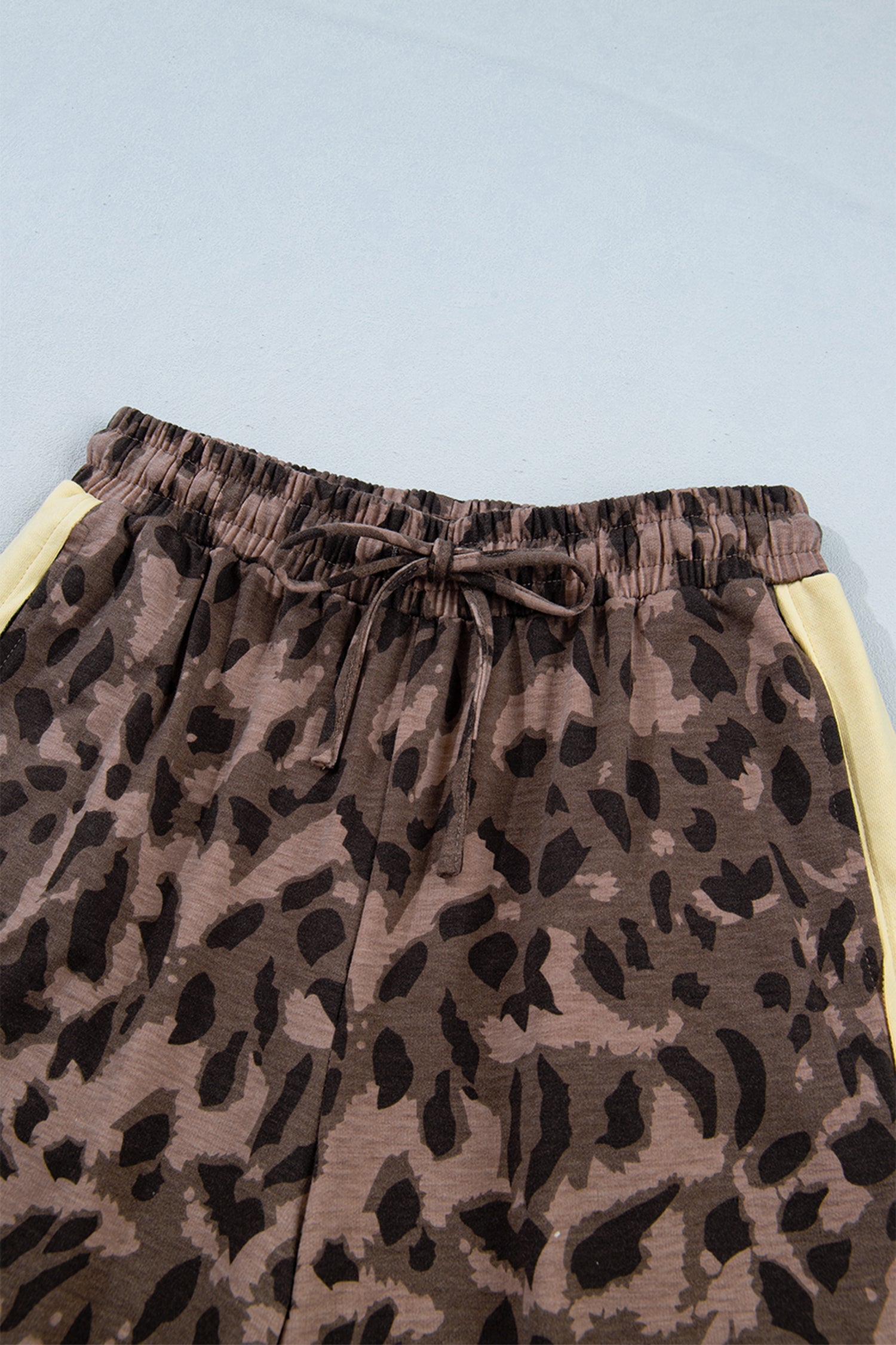 Leopard Colorblock Top & Wide Leg Pants Set Pretty Bash