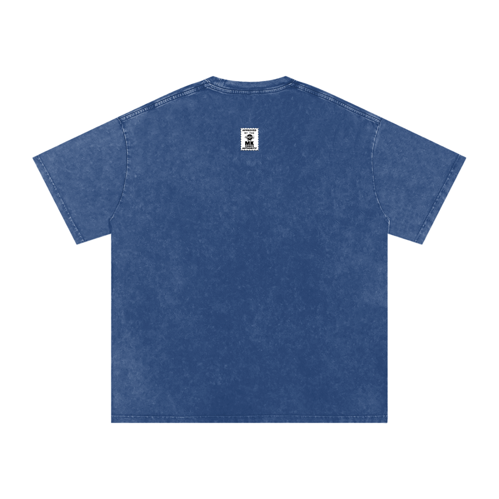 Maneater - Snow Washed Oversized Cotton T-Shirt Fine Art Of MK