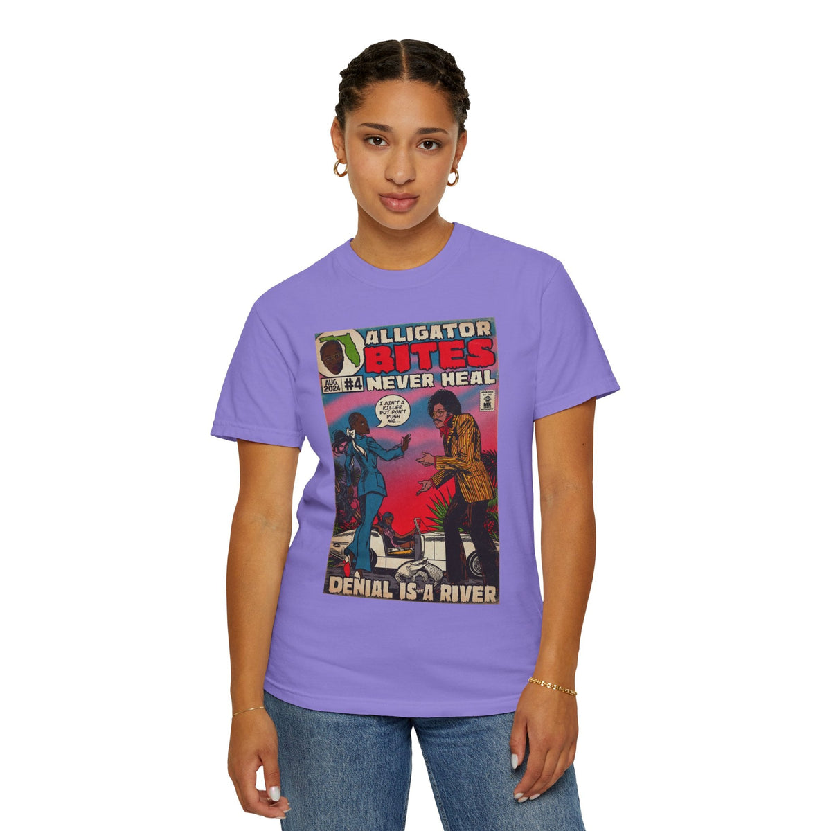 Denial is a River - Unisex Comfort Colors T-shirt Fine Art Of MK