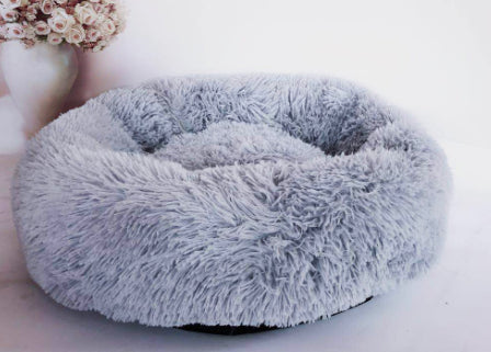 Round Plush Dog Bed for Small Dogs and Puppies Wear for Art Thou