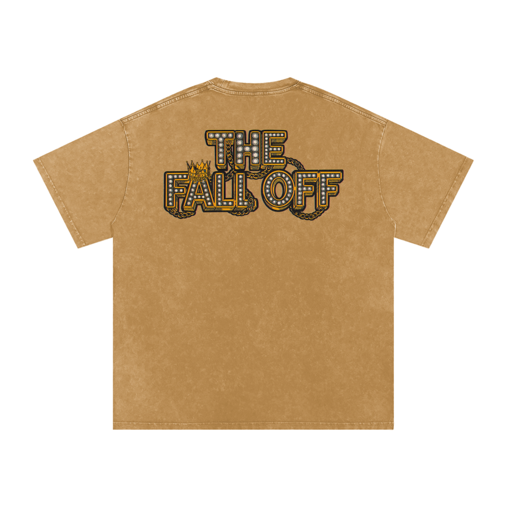 The Fall Off - Snow Washed Oversized Cotton T-Shirt Fine Art Of MK