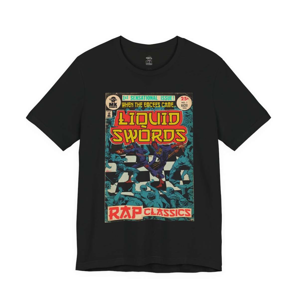 Liquid Swords - Unisex Jersey Short Sleeve Crew Neck T-Shirt - Hip Hop Graphic Tee Fine Art Of MK