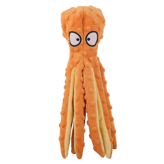 Interactive Bite-resistant Plush Octopus Pet Toy Wear for Art Thou