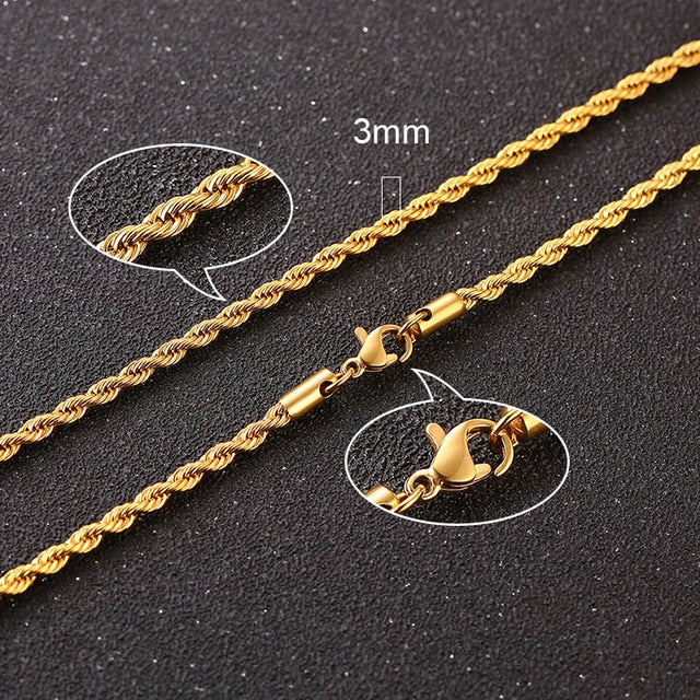 Twisted Rope Figaro Necklaces Wear for Art Thou