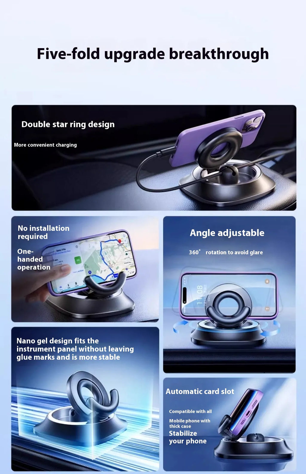 Adjustable Car Mount Magnetic Phone Holder Wear for Art Thou