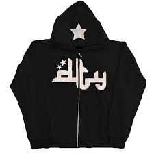 Star Printed Zip Up Hoodies Wear for Art Thou