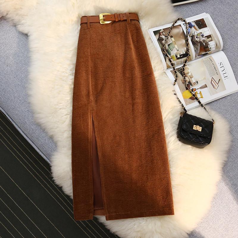 High Waist A-Line Corduroy Skirt for Women Wear for Art Thou