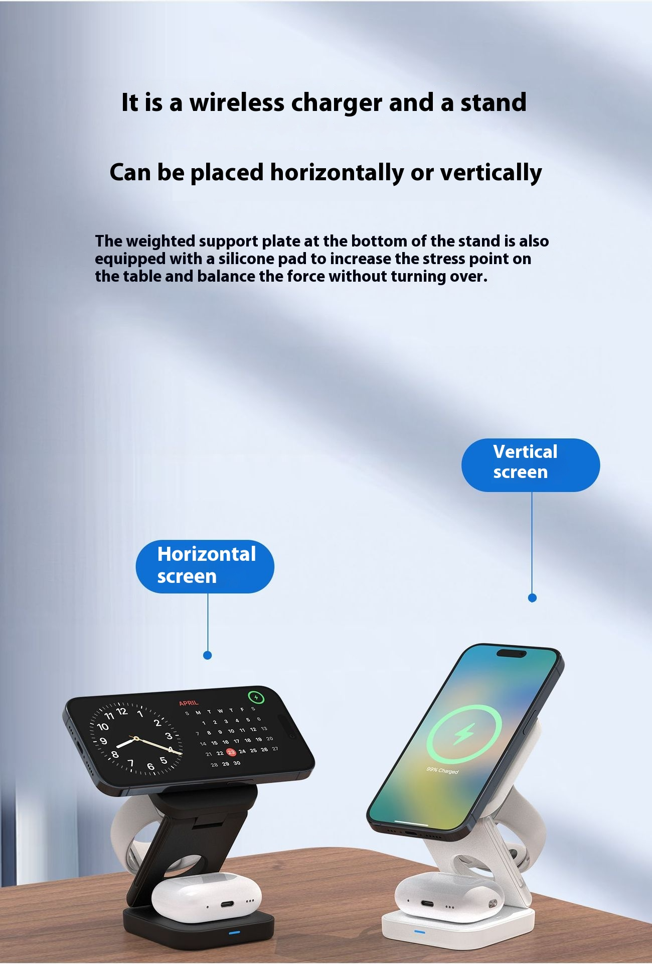3 IN 1 FOLDABLE WIRELESS CHARGER Wear for Art Thou