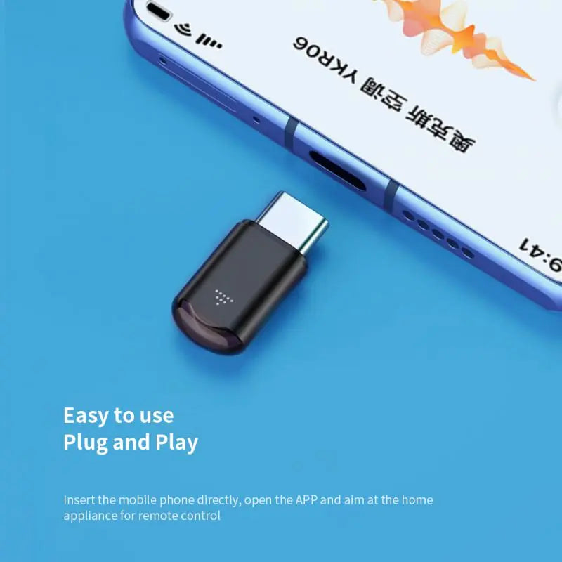 ype-C Micro USB Smart IR Remote Control Phone APP Mini Adapter Wear for Art Thou