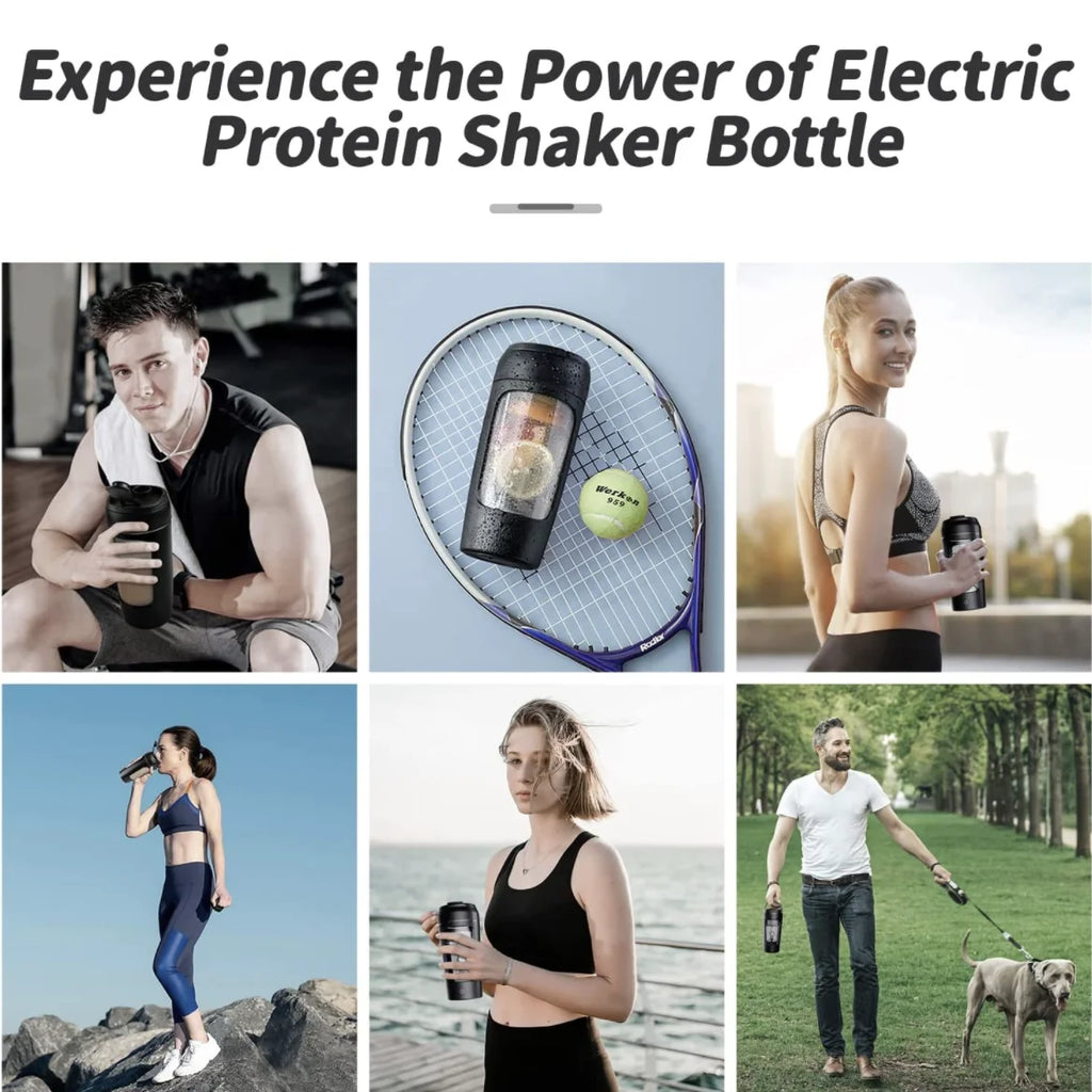 Electric Portable Whey Protein Shaker Bottle Wear for Art Thou