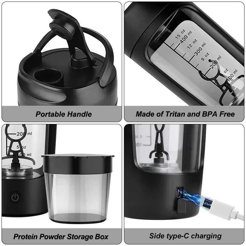 Electric Portable Whey Protein Shaker Bottle Wear for Art Thou