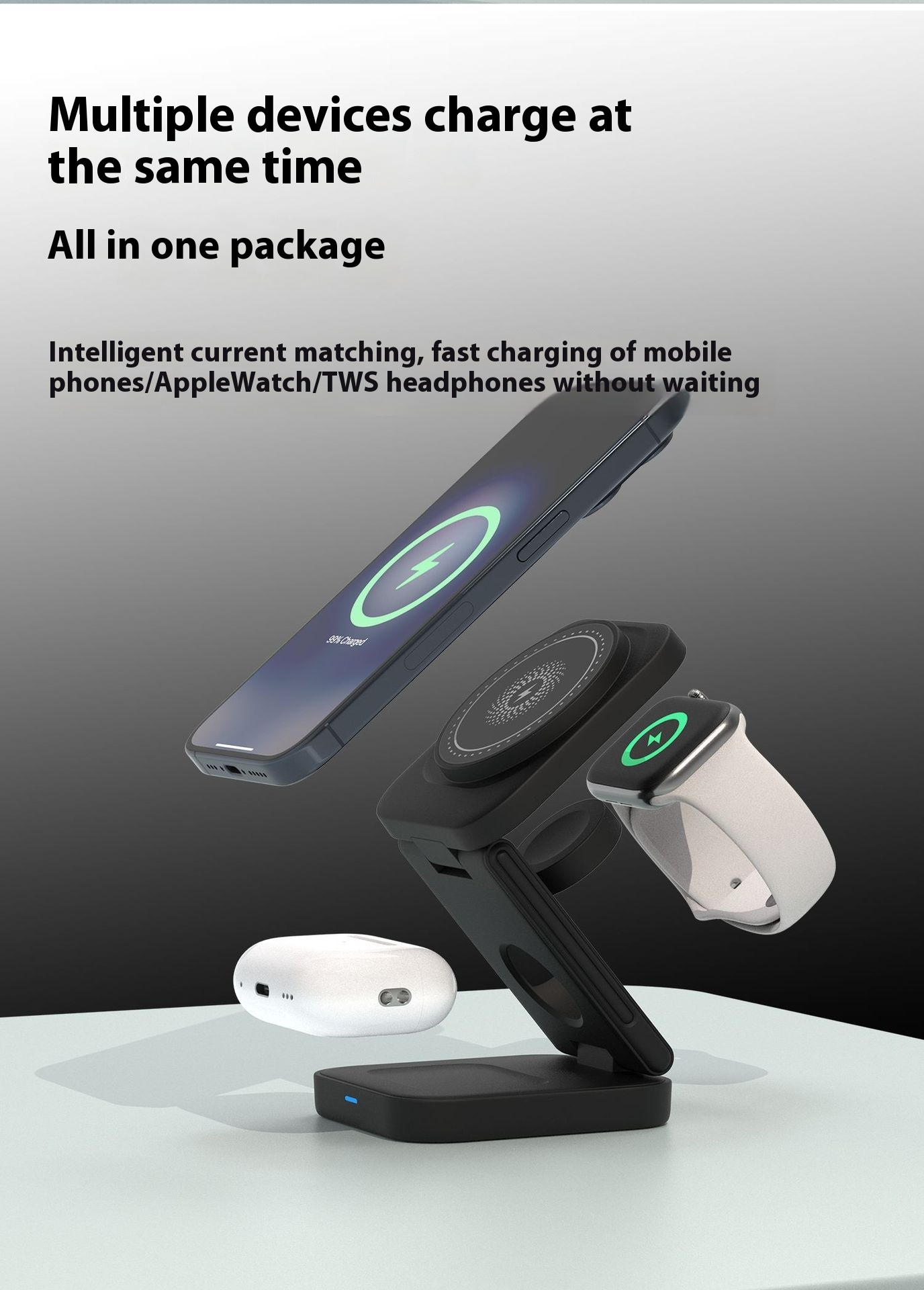3 IN 1 FOLDABLE WIRELESS CHARGER Wear for Art Thou